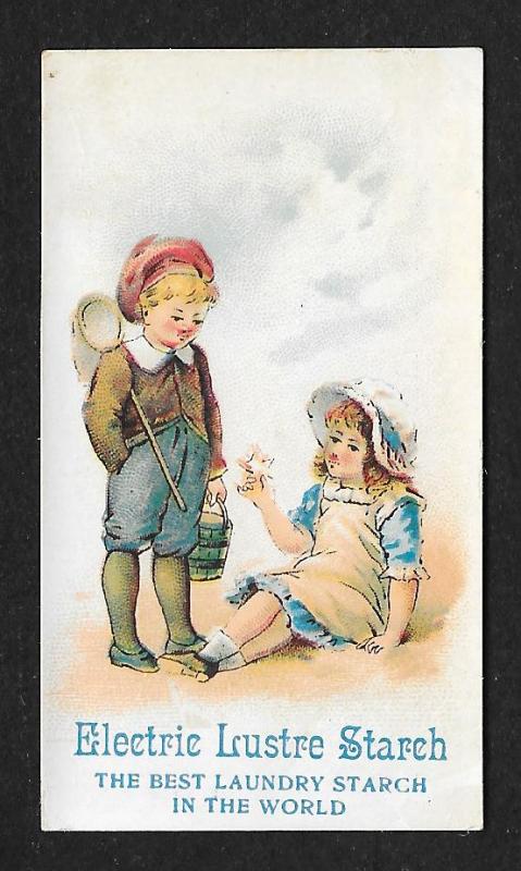 VICTORIAN TRADE CARD Electric Lustre Starch