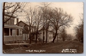J87/ Dalton Ohio RPPC Postcard c1910 East Main Street Residences 742