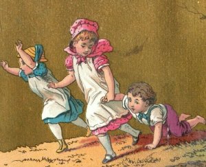 1880s The A&P Tea Co. Branch House Listed Comical Children Lot Of 4 P225