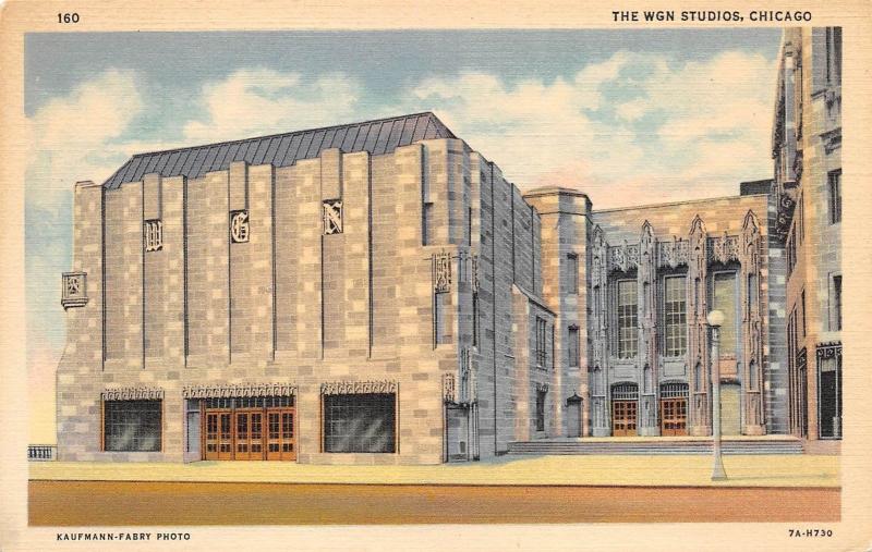 Chicago Illinois 1940s Postcard The WGN Studions