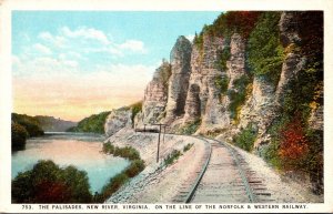 Virginia New River The Palisades On The Line Of The Norfolk & Western Railway...