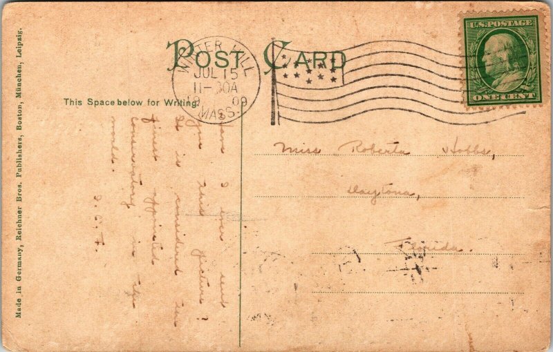 Vtg 1909 New England Conservatory of Music Boston Massachusetts MA Postcard