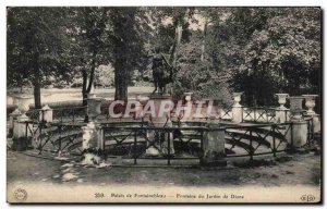 Old Postcard Palace of Fontainebleau Diane Garden Fountain
