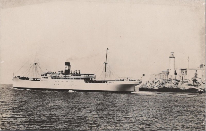 RPPC Postcard On Board a Standard Fruit Steamer SS contessa +  SS Cefalu