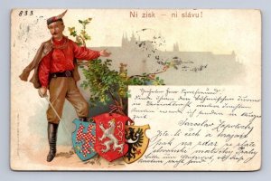 PRAGUE CZECH NI ZSK NI SLAVU TO BALTIMORE MD GYMANASTICS POSTCARD EXCHANGE 1905