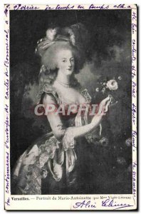 Postcard Old Versailles Portrait Marie Antoinette