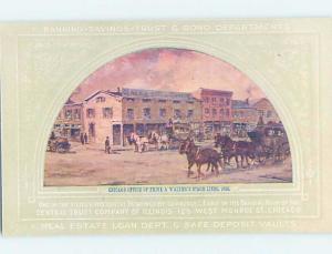 Divided-Back CIRCA 1850 CHICAGO OFFICE PAINTING ON POSTCARD Chicago IL ho0204