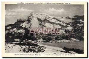 Old Postcard Megeve Pointe Plate The Valley of & # 39Arve in a sea of ​​c...