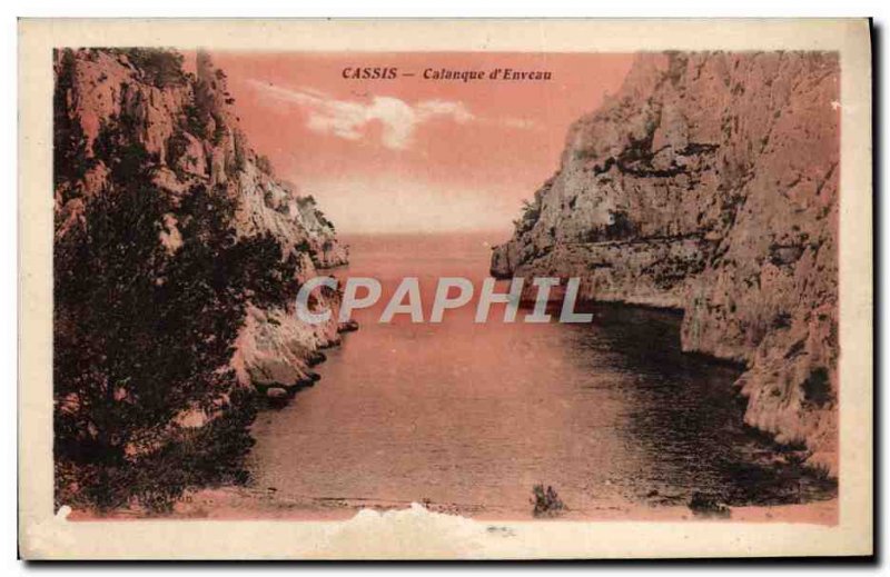 Old Postcard Bay of Cassis Calanque d & # 39Enveau