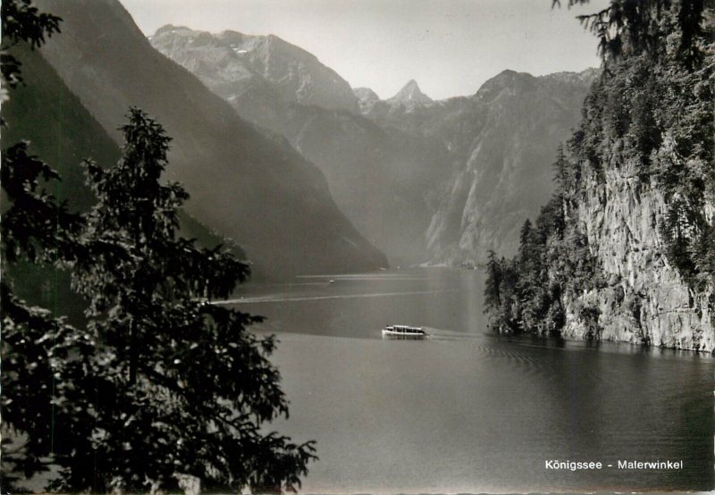 Germany Konigsee vom Malerwinkel mit Steinernem Meer und Schonfeldspitze