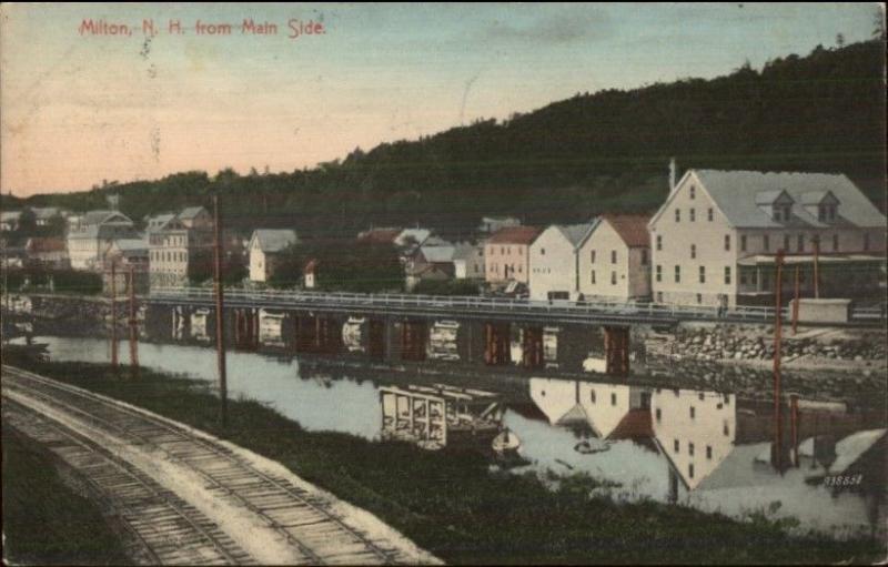 Milton NH From Main Side c1910 Postcard