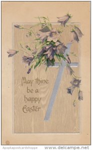 Easter Silver Cross with Purple Flowers 1908