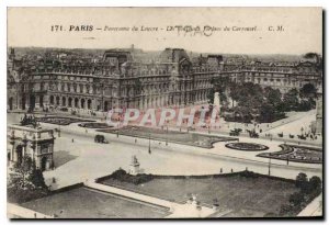 Old Postcard Panorama Paris Louvre