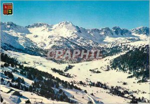 Postcard Modern Valls Andorra General view of laces and Grau Roig under snow