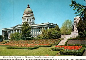 Utah Salt Lake City State Capitol Building and Mormon Battalion Monument