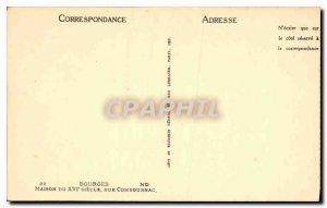 Postcard Old House Bourges Century Street Combournac