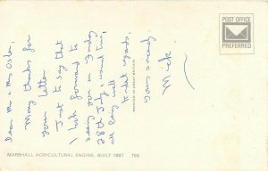 Haulage Marshall agricultural engine postcard
