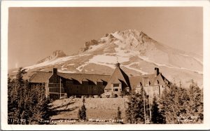 Timberline Lodge and Mt Hood Oregon Vintage RPPC C038