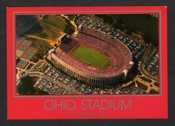 OH OSU Ohio State University Football Stadium Univ Columbus Postcard Buckeyes