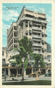 Alta Vista Hotel Miami Florida Automobiles Kropp 1920s Postcard 20-2274