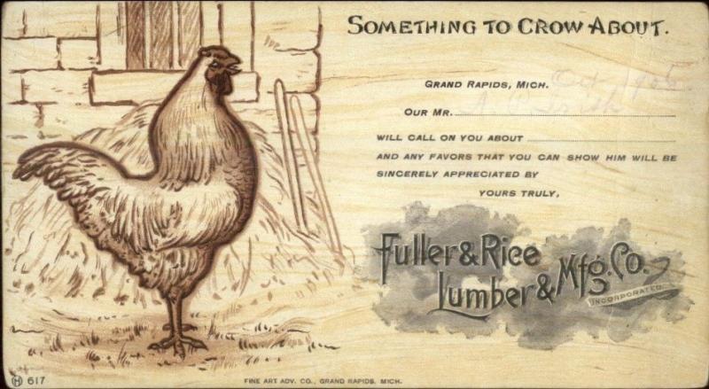 Publ in Grand Rapids MI Fuller & Rice Lumber & Mfg Co c1905 Postcard 