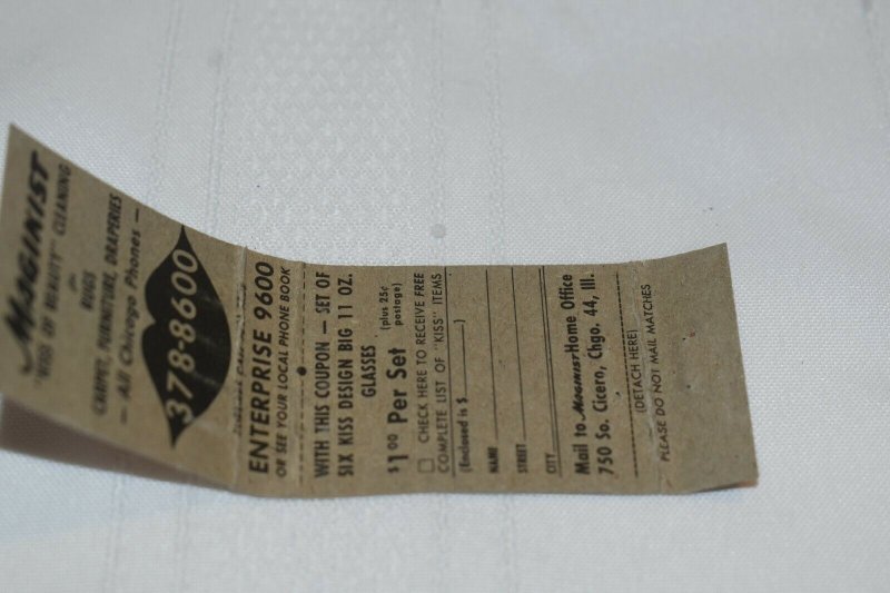 Magikist Advertising 20 Strike Matchbook Cover