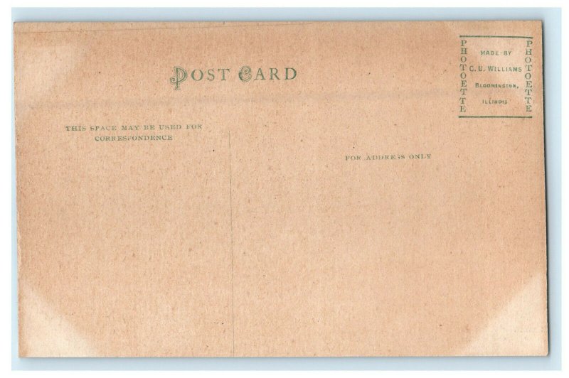 c1910 Carnegie Library Paxton Illinois IL Antique Unposted Postcard