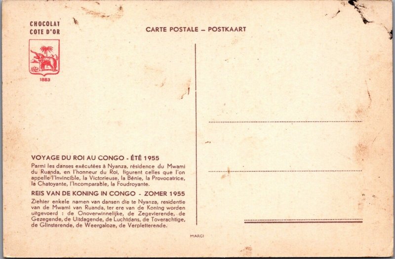 Congo Postcard - Voyage Du Roi Au Congo, Ete 1955 - RR18004