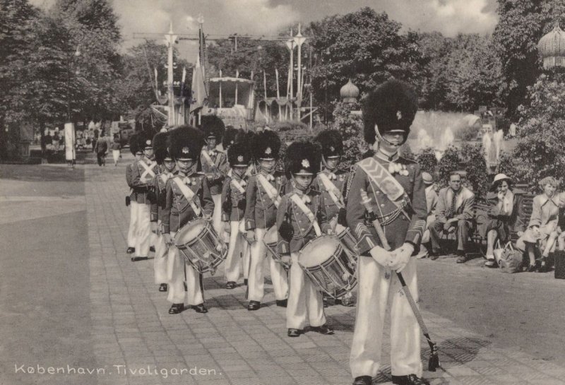 Kobenhavn Tivoligarden Denmark Military 1953 Real Photo Postcard