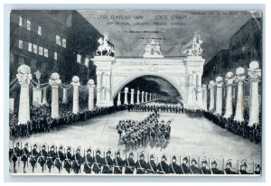 1910 The Templar Way, State Street, 31st Triennial Conclave Chicago IL Postcard 