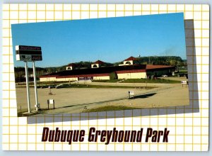 1960 Dubuque Iowa Vintage Postcard Greyhound Park Restaurant Building Unposted