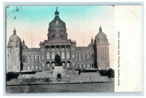 1909 Sate Capitol Building Des Moines Iowa IA Posted Antique Postcard