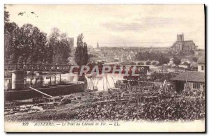 Old Postcard Auxerre The Railway Bridge