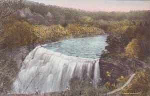 New York Letchworth State Park Middle Falls From Glen Iris Albertype