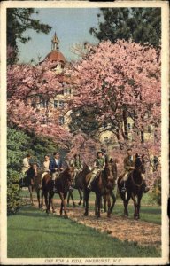 Pinehurst North Carolina NC Horse Riding c1940 Postcard