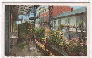 Gallery French Quarter New Orleans Louisiana 1920c postcard