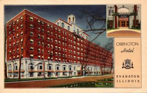 Illinois Evanston The Orrington Hotel 1945 Curteich