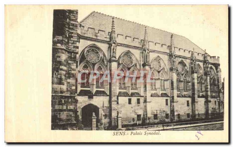 Postcard Old Palais Synodal Sens