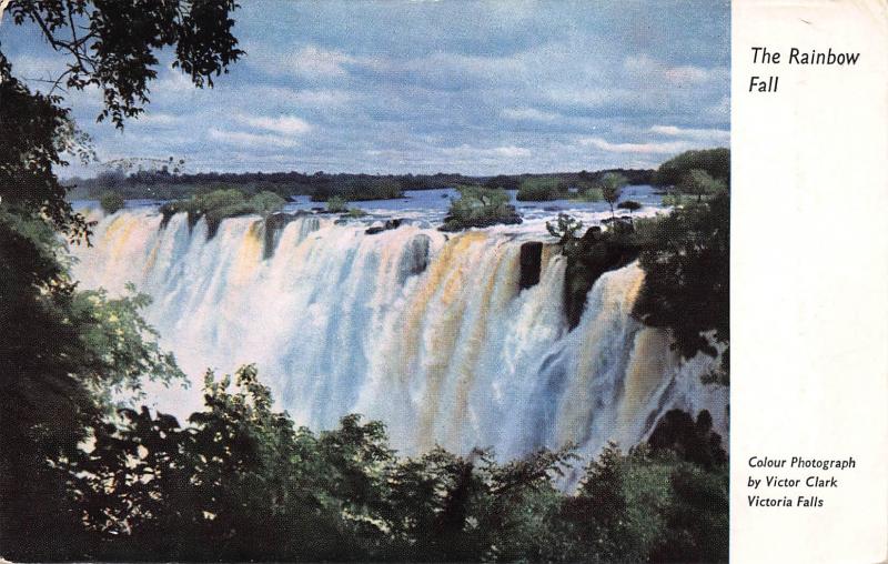 The Rainbow Fall, Victoria Falls, Southern Rhodesia, Early Postcard, Used