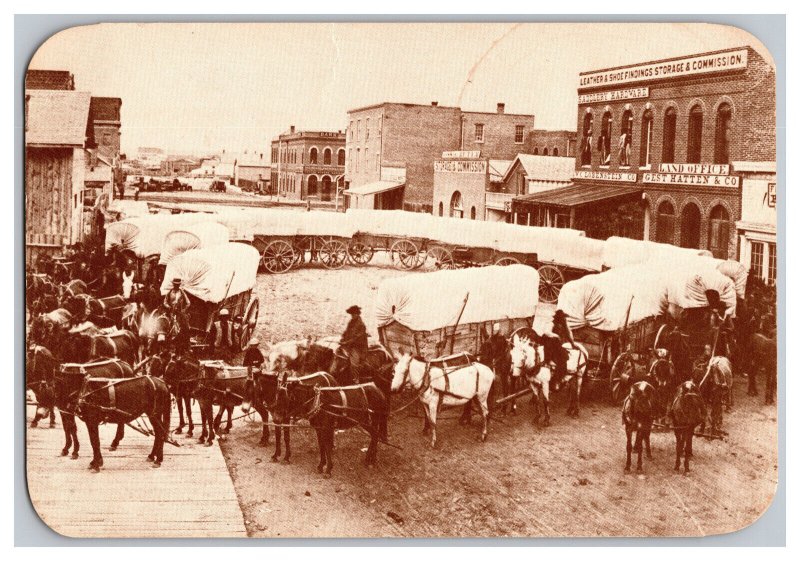 Old West Collector's Series Postcard Wagons Ho! 
