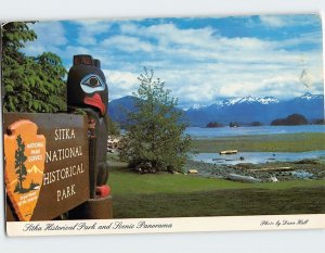 Postcard Sitka Historical Park and Scenic Panorama, Sitka, Alaska