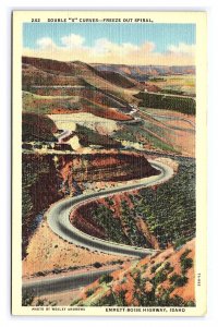 Double S Curves Freeze Out Spiral Emmet-Boise Highway Idaho Postcard