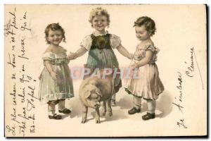 Old Postcard Fantasy Children Pig Pig