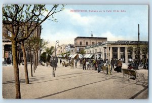 Montevideo Uruguay Postcard Entrance on July 18 Street c1910 Antique