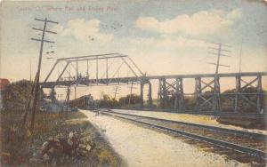 E84/ Salem Columbiana Co Ohio Postcard 1909 Railroad Bridge Trolley Loco 9