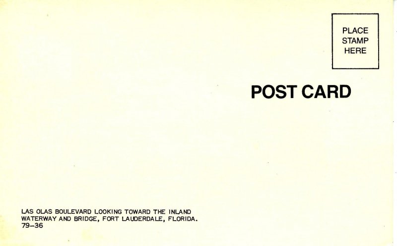 FL - Fort Lauderdale. Los Olas Boulevard Looking Inland