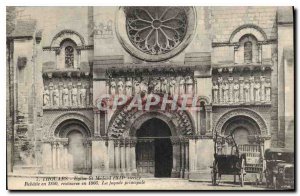 Postcard Old Church Thouars St Medard Automotive XII century