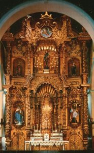 Vintage Postcard The Golden Altar Pure Gold Left Over Mahogany San Jose Panama