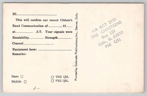 Denver CO Dave Breiting Wheelchair Citi-Fone Ham Radio QSL KGC-2640 Postcard G39