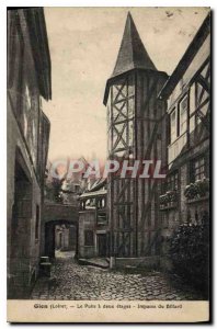 Old Postcard Gien Loiret Le Puits two floors Impasse Billiard